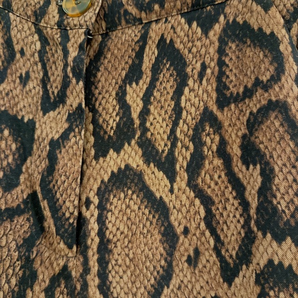 DANIELLE BERNSTEIN Brown Snake Print Pants - Picture 7 of 7